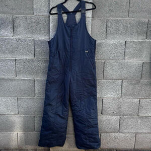 Vintage WHITE FIR Blue Navy Ski Bib Snow Bib Winter Wear Tagged XL